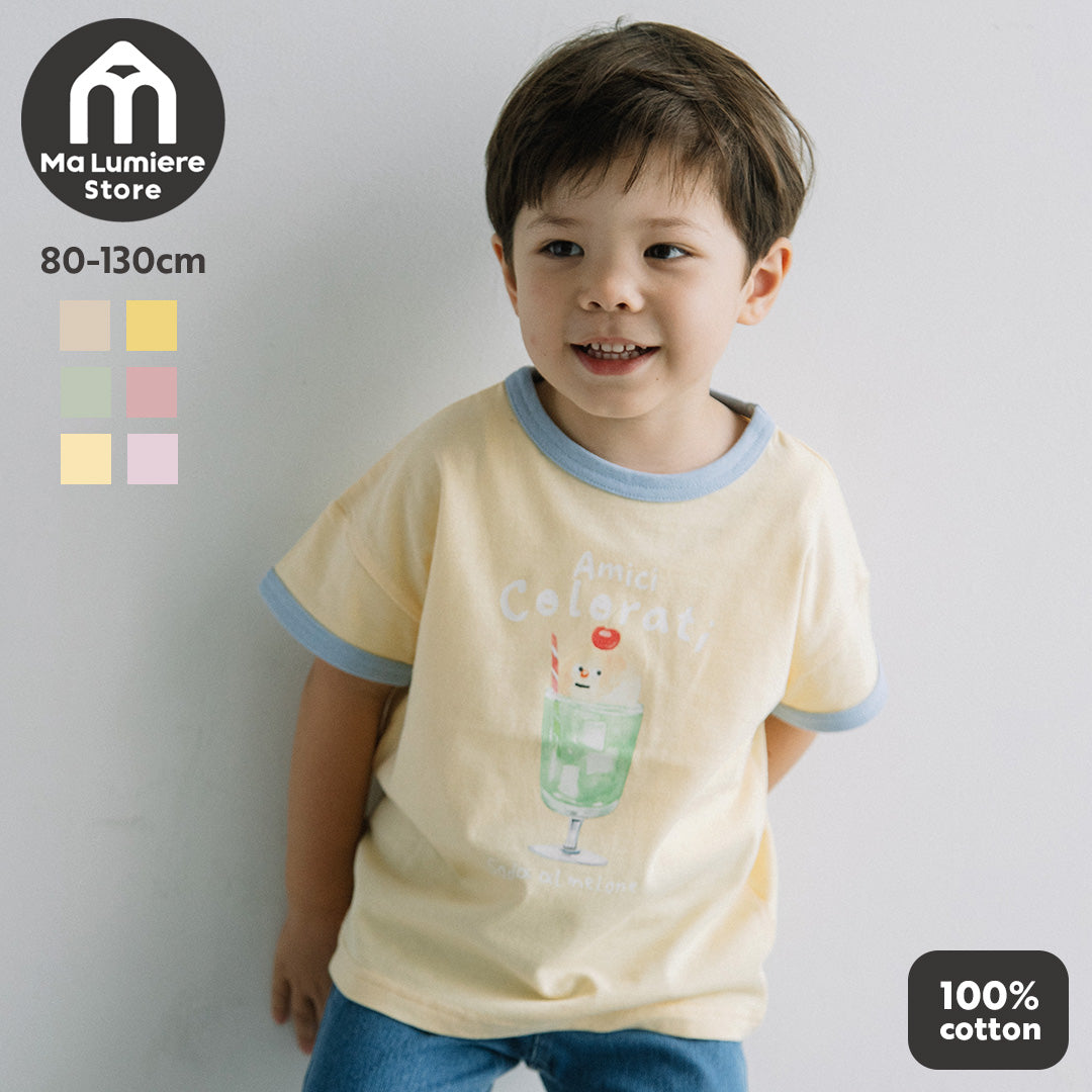 SALE MAX30%OFF】[t.] たべものプリントリンガー半袖Tシャツ – Ma