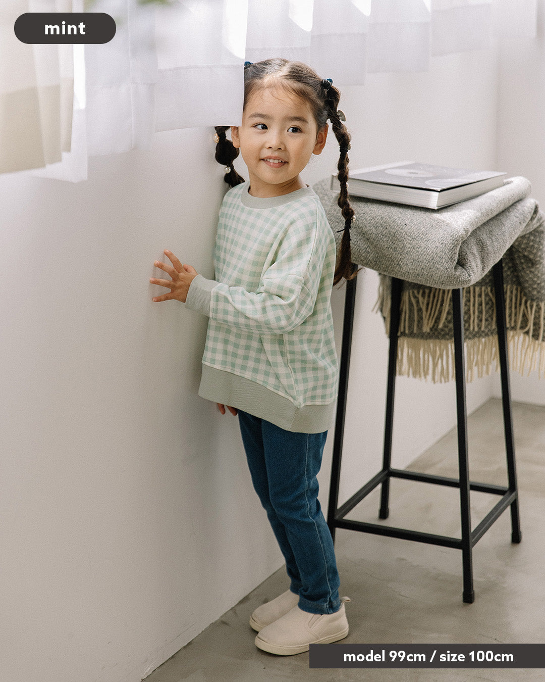 【新色追加】[t.] チェック柄 トレーナー