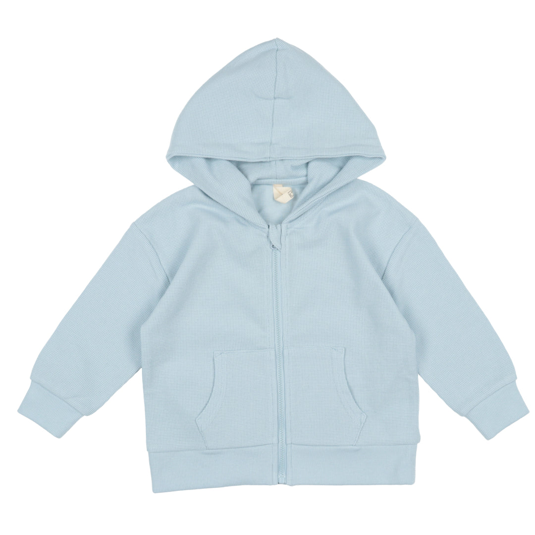 【SALE】[t.] ワッフル 長袖 ジップアップ パーカー