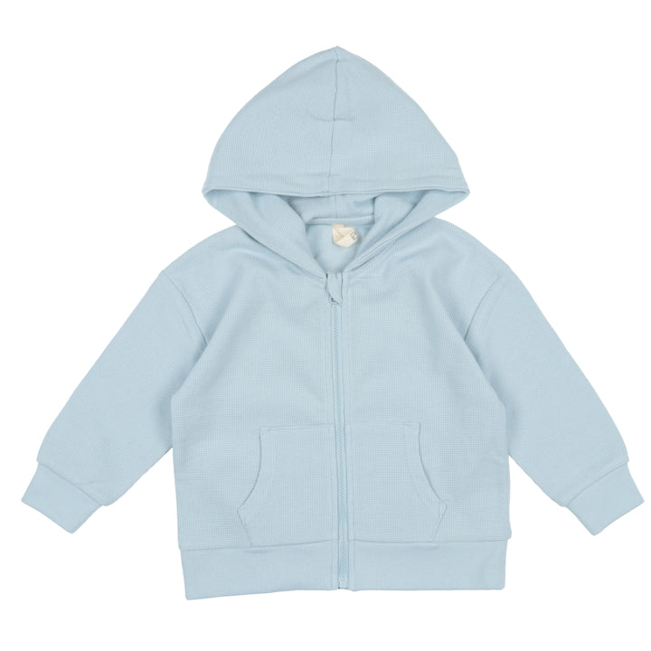 【SALE】[t.] ワッフル 長袖 ジップアップ パーカー