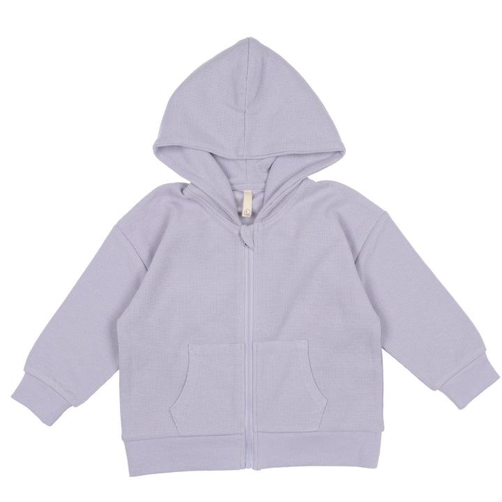 【SALE】[t.] ワッフル 長袖 ジップアップ パーカー