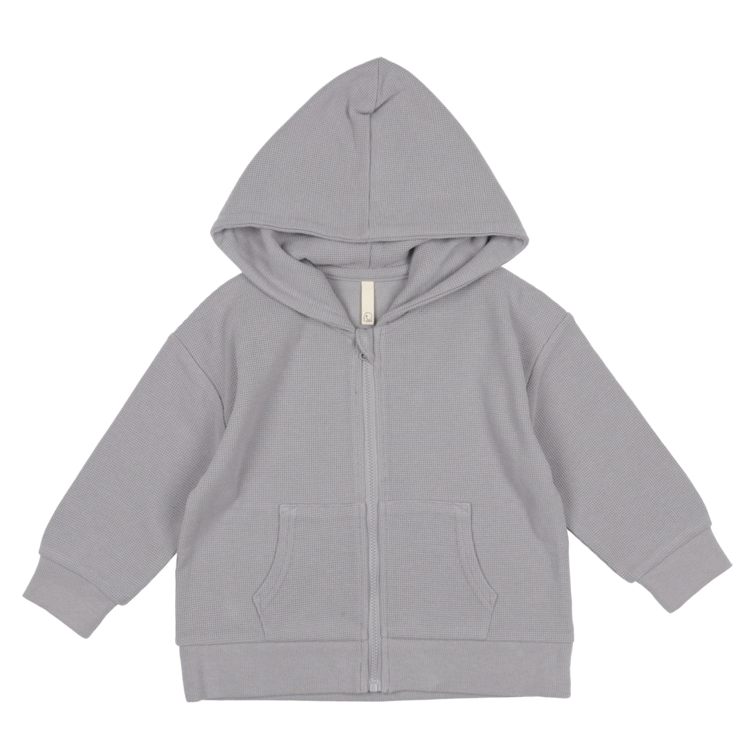 【SALE】[t.] ワッフル 長袖 ジップアップ パーカー