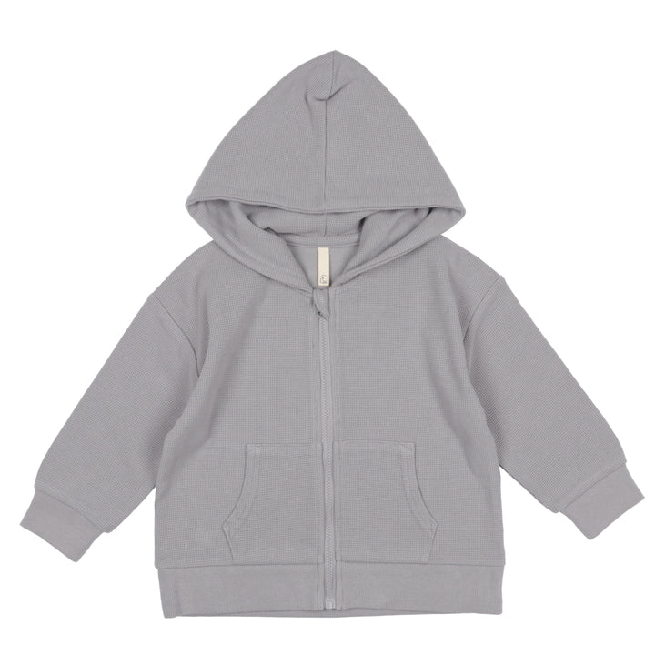 【SALE】[t.] ワッフル 長袖 ジップアップ パーカー