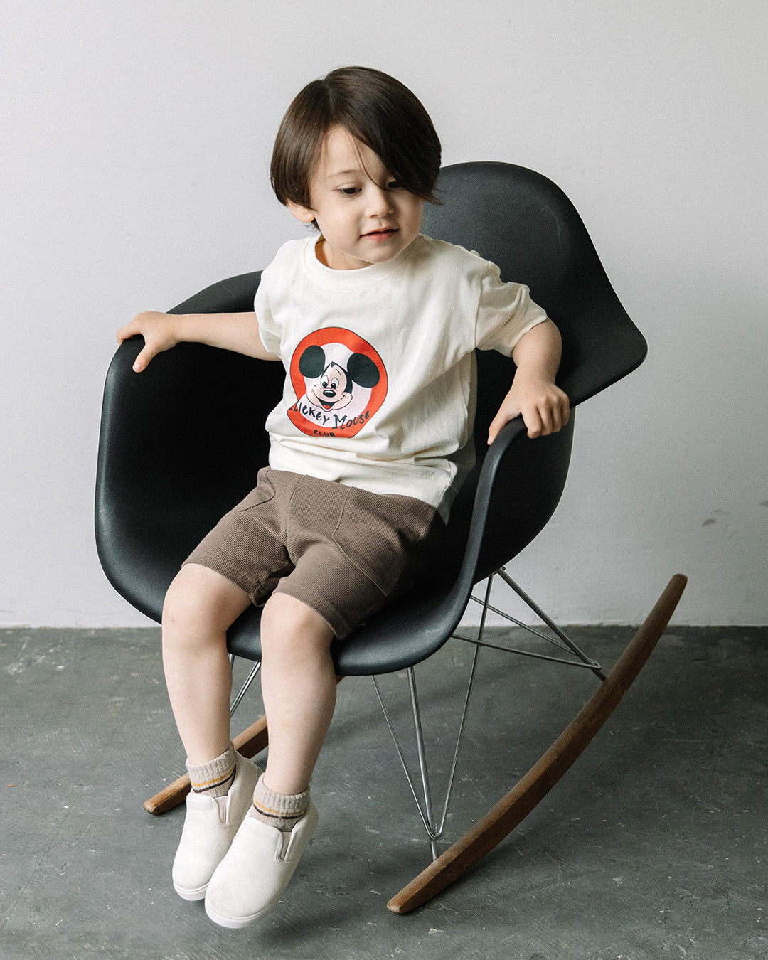 【NEW ARRIVAL】[t.] Disney リブ付きレトロミッキー半袖Tシャツ