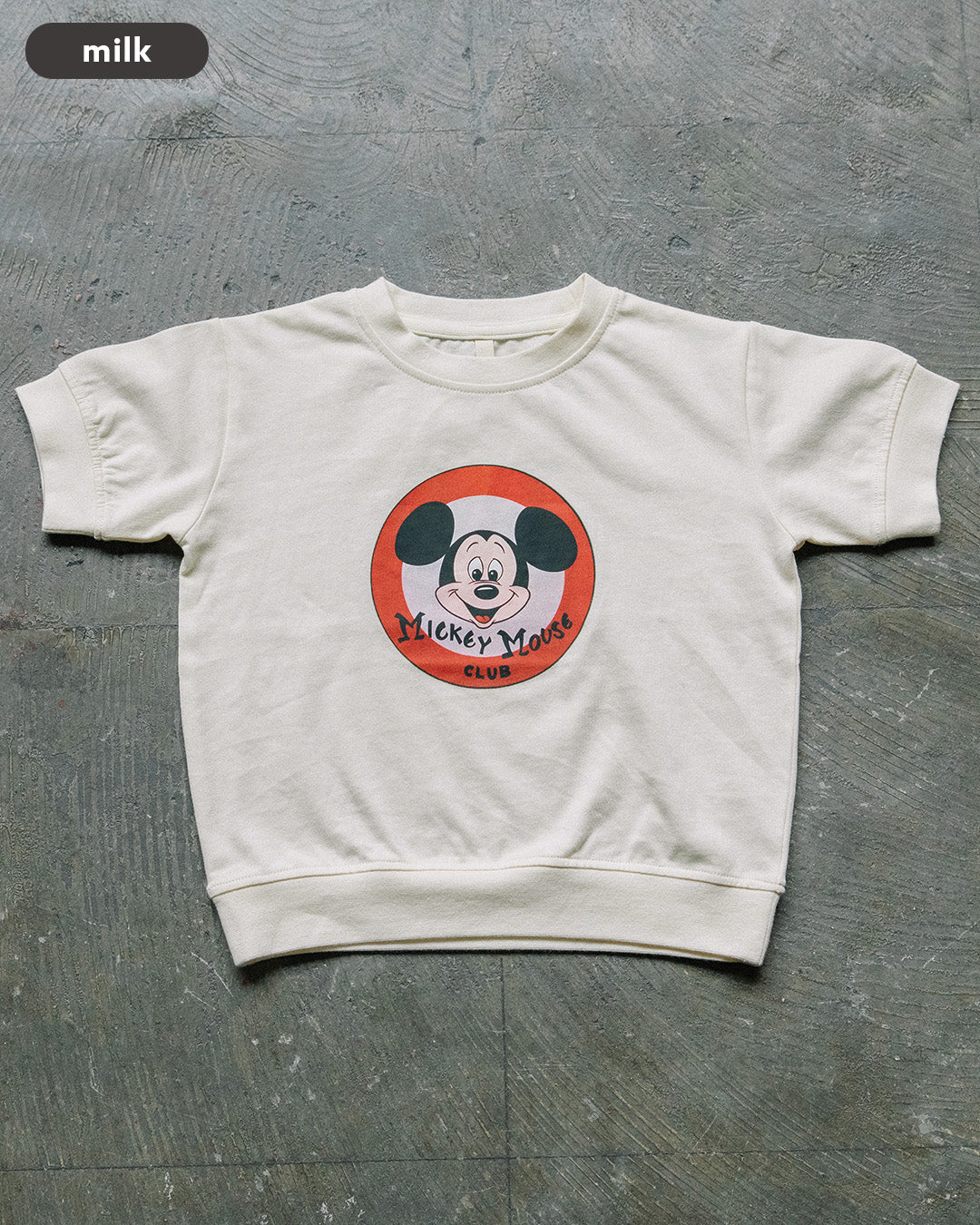 【NEW ARRIVAL】[t.] Disney リブ付きレトロミッキー半袖Tシャツ