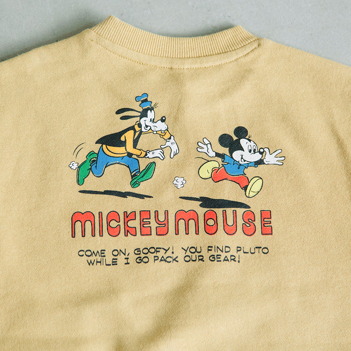 [t.] Disney 前後 プリント 裏毛 ロンパース