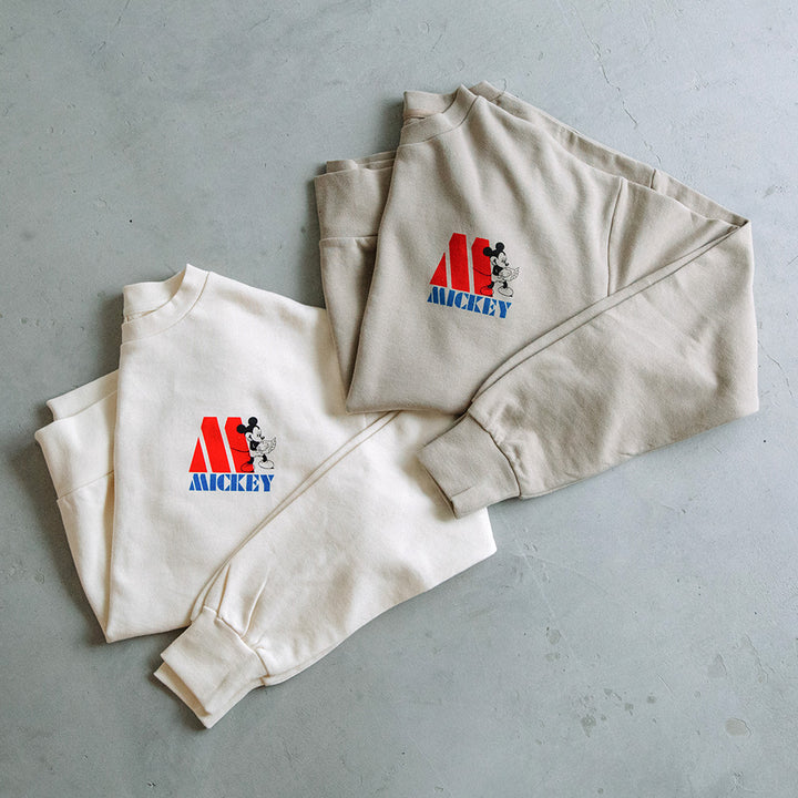 [t.] Disney パパママ 胸プリント トレーナー