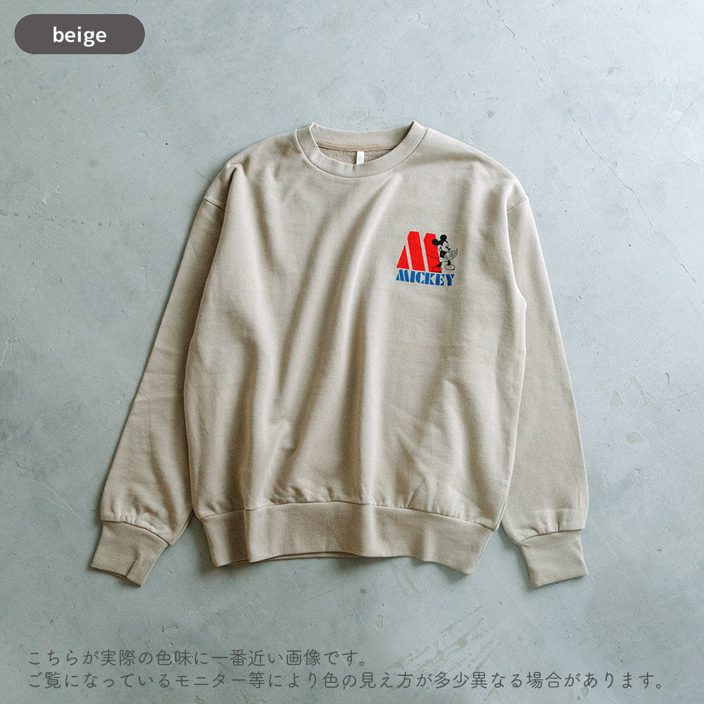 [t.] Disney パパママ 胸プリント トレーナー