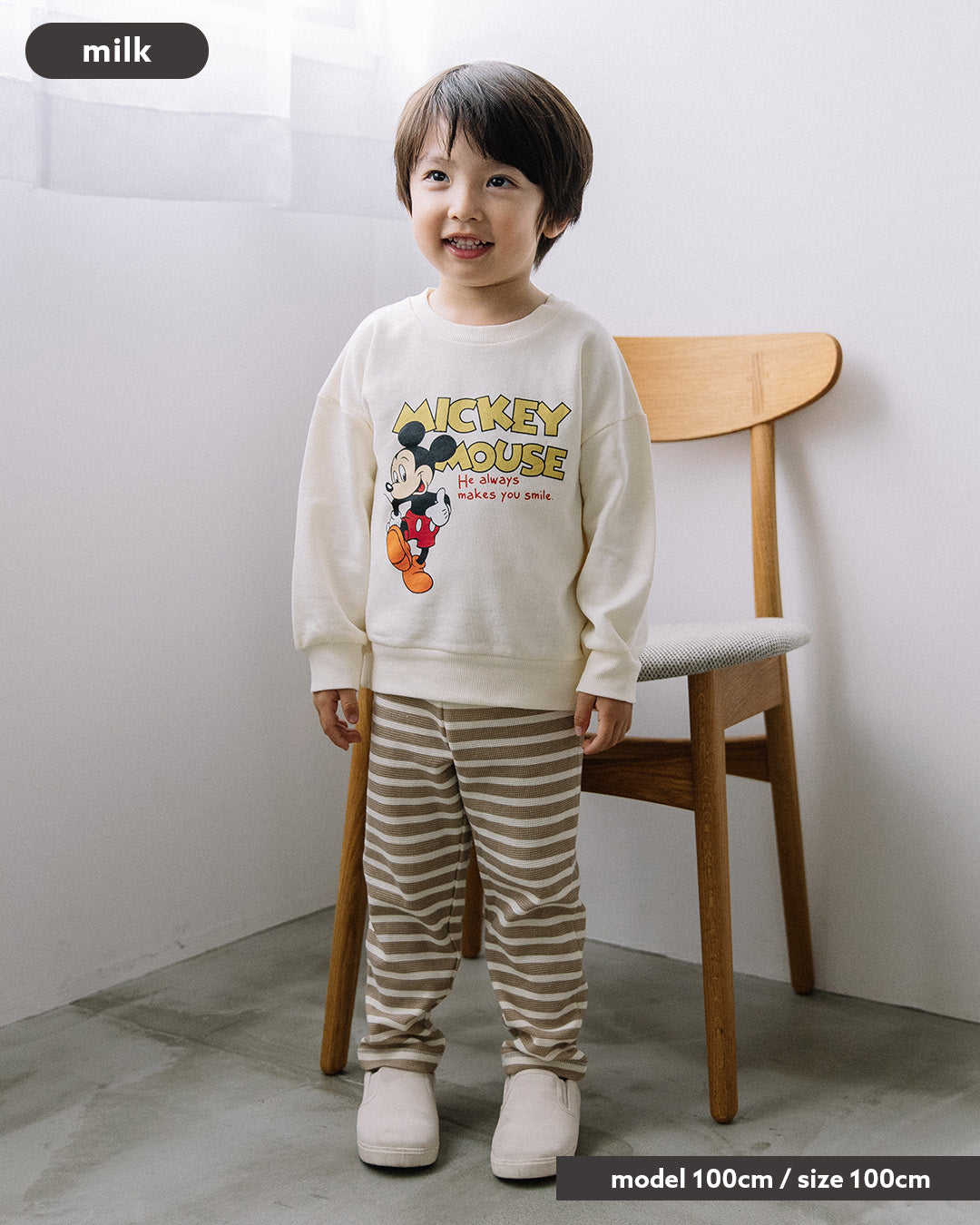 【新作】[t.] Disney サガラ刺繍＆プリント トレーナー