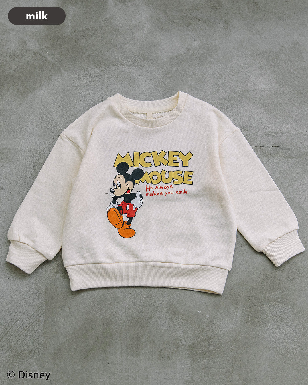 【新作】[t.] Disney サガラ刺繍＆プリント トレーナー