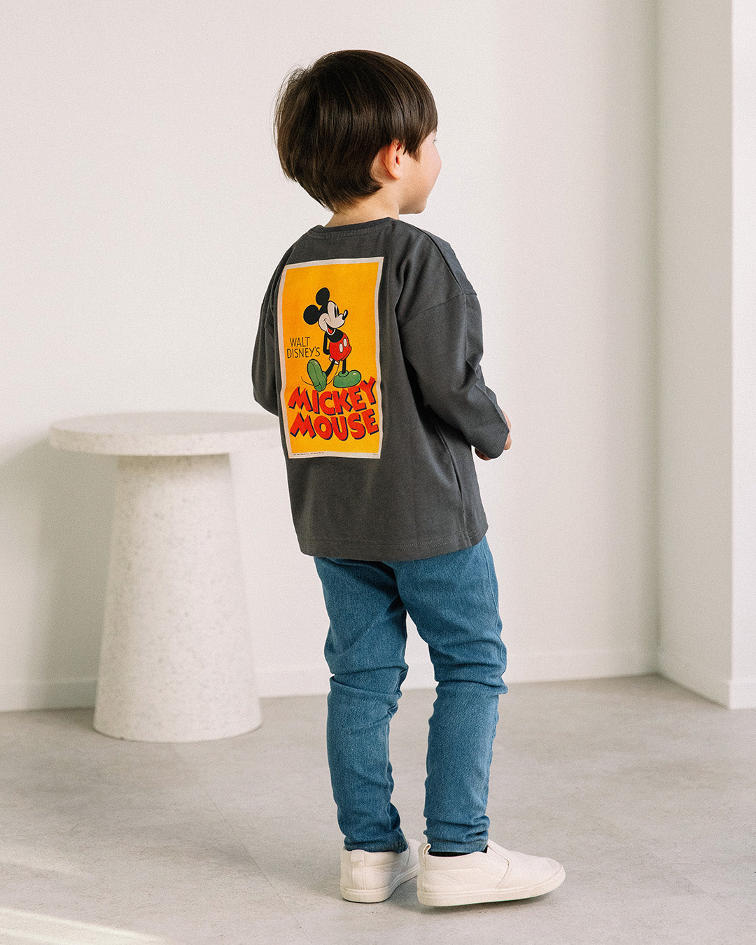 [t.] Disney 前後 プリント 長袖 Tシャツ