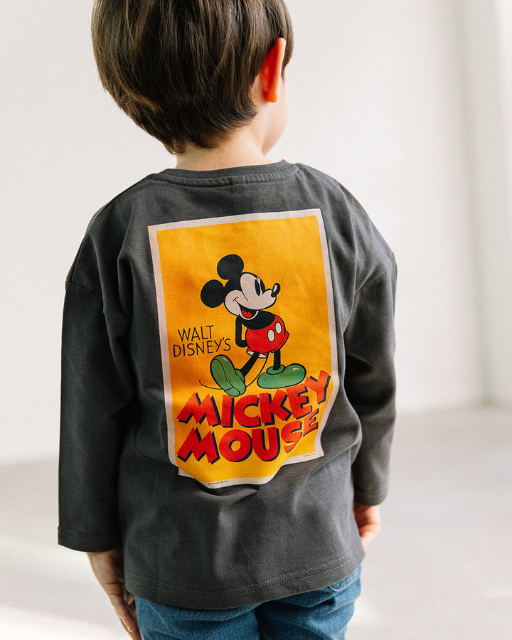 [t.] Disney 前後 プリント 長袖 Tシャツ