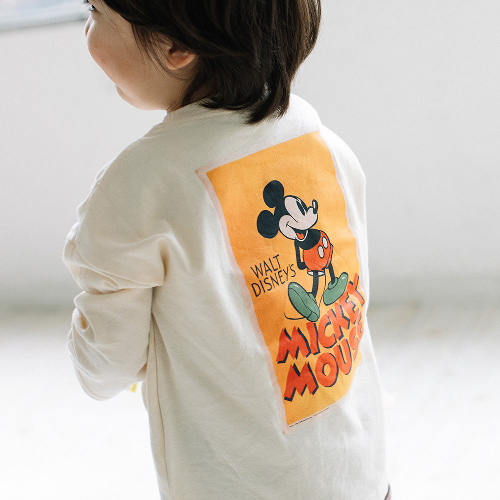 [t.] Disney 前後 プリント 長袖 Tシャツ
