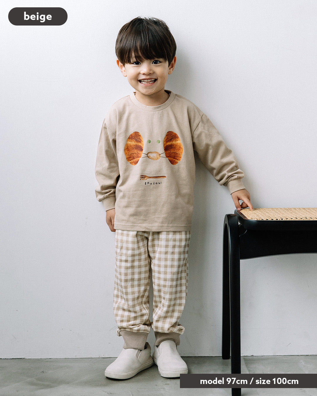 【新作】[t.] たべものフェイス長袖Tシャツ