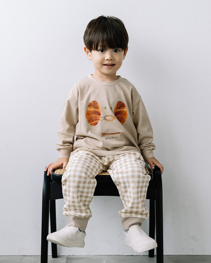 【新作】[t.] たべものフェイス長袖Tシャツ