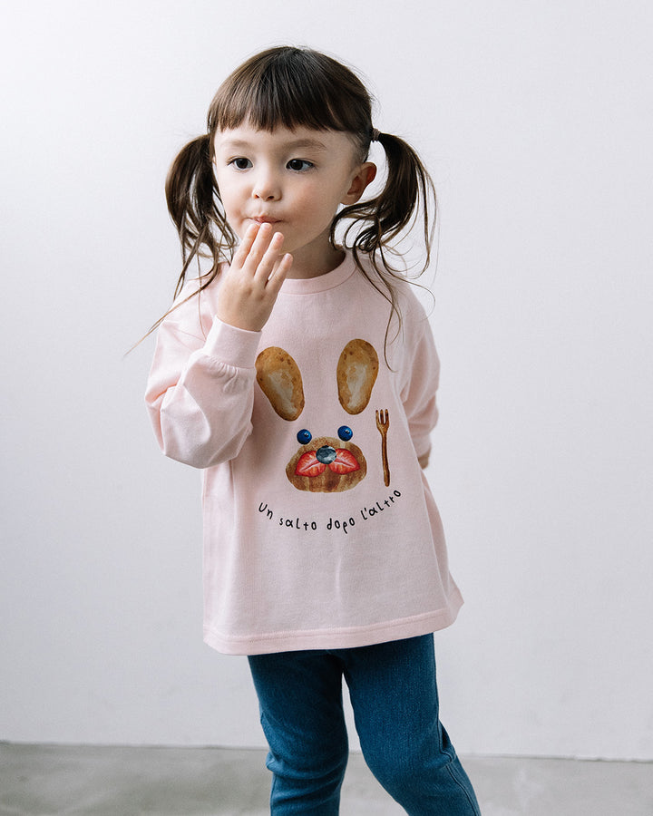 【新作】[t.] たべものフェイス長袖Tシャツ