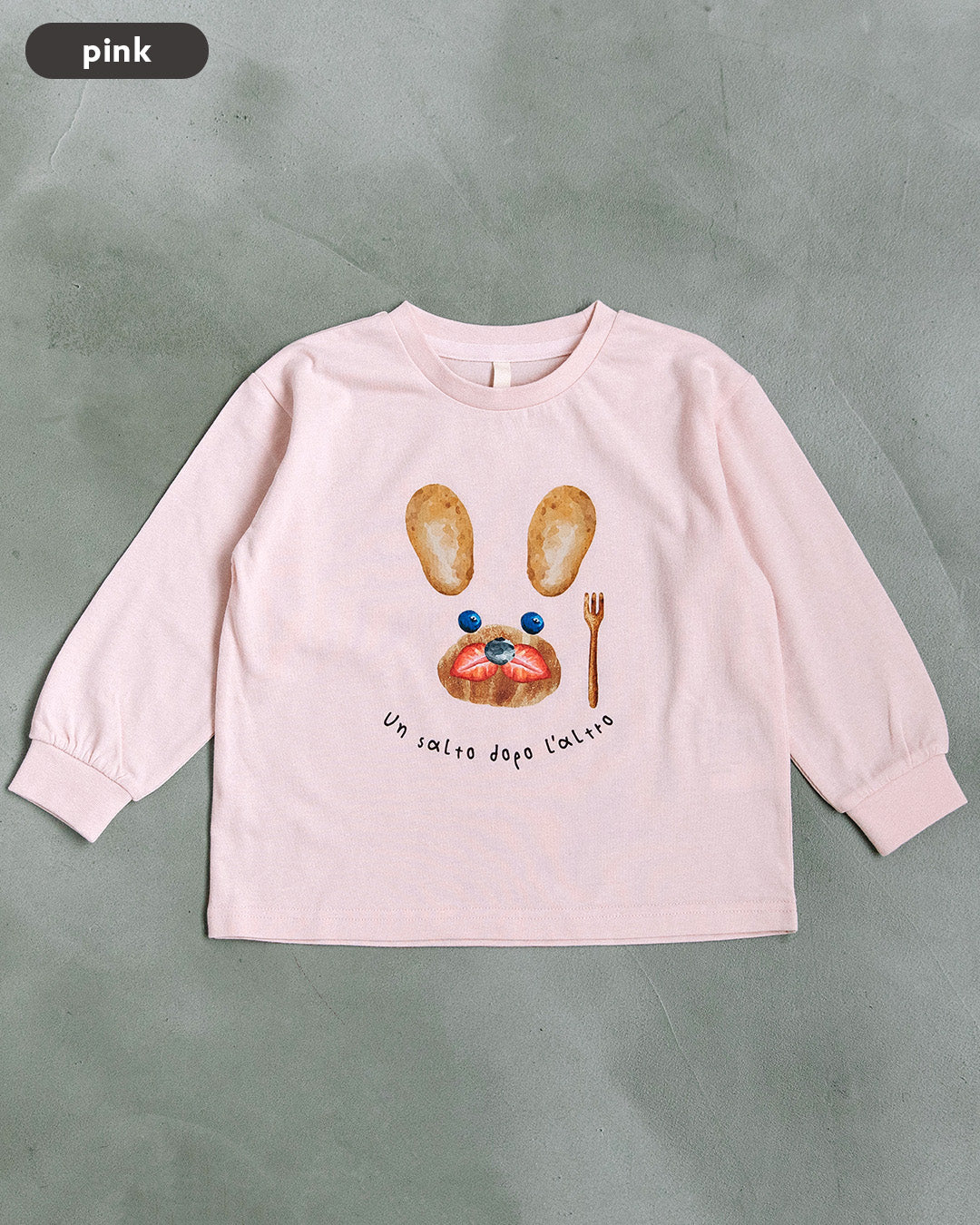 【新作】[t.] たべものフェイス長袖Tシャツ