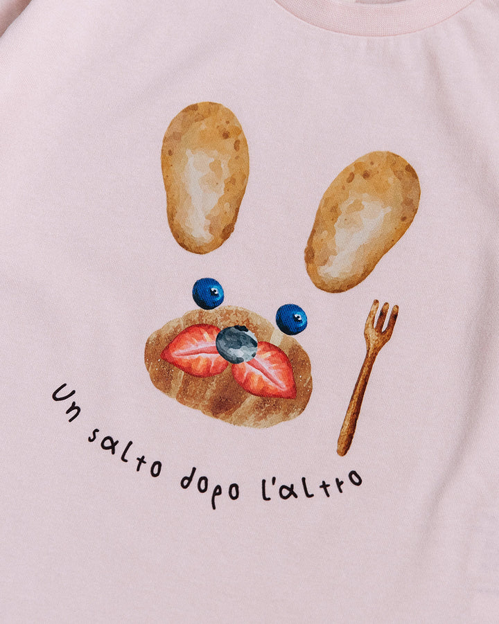 【新作】[t.] たべものフェイス長袖Tシャツ