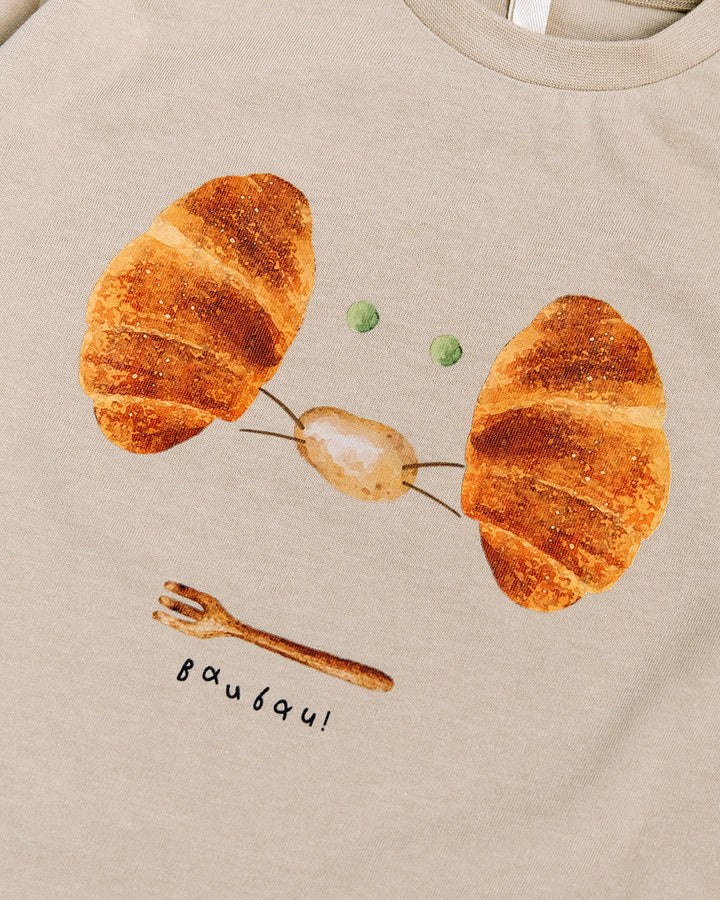 【新作】[t.] たべものフェイス長袖Tシャツ