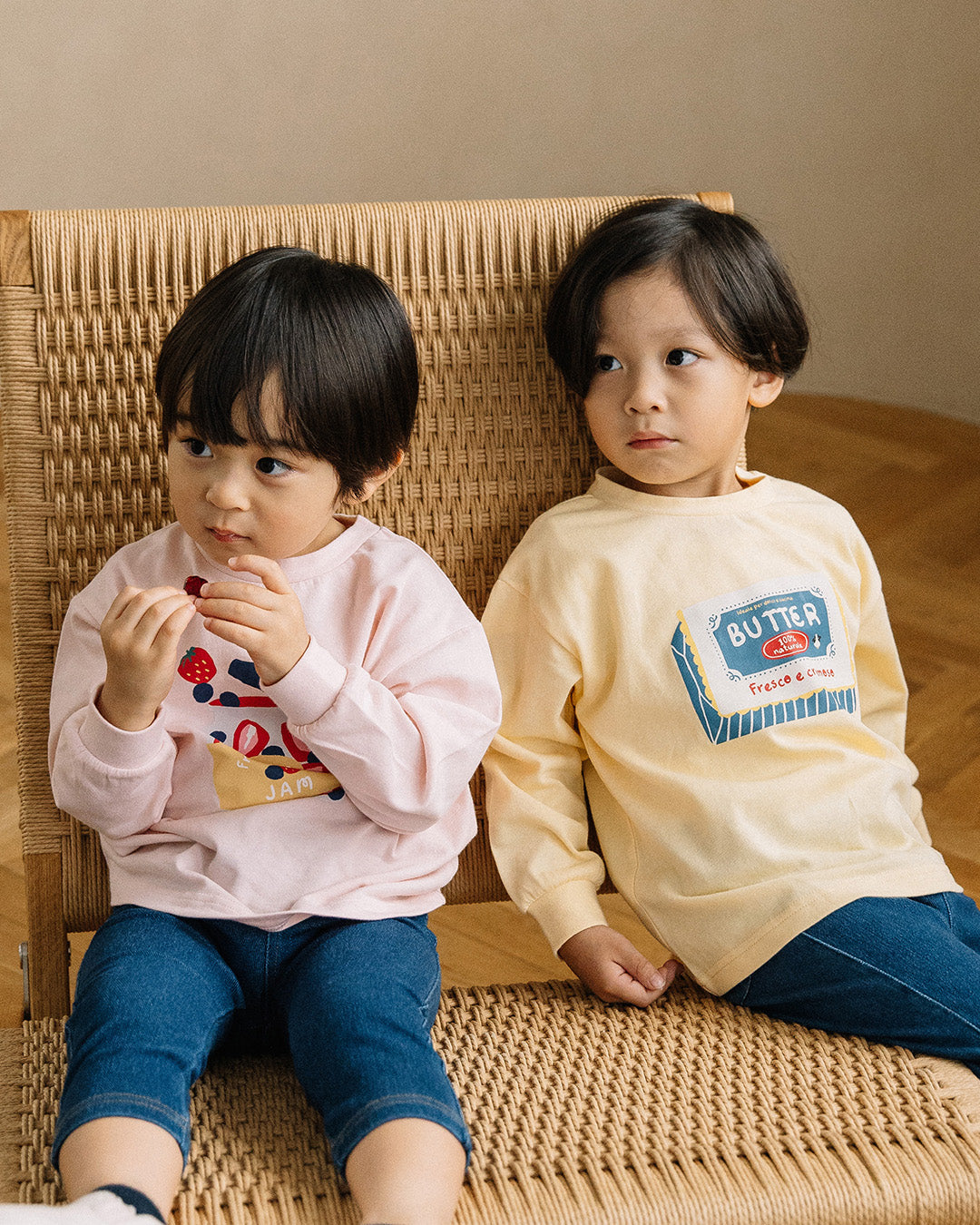 【予約5%OFF】【新作】[t.] たべものパッケージ長袖Tシャツ