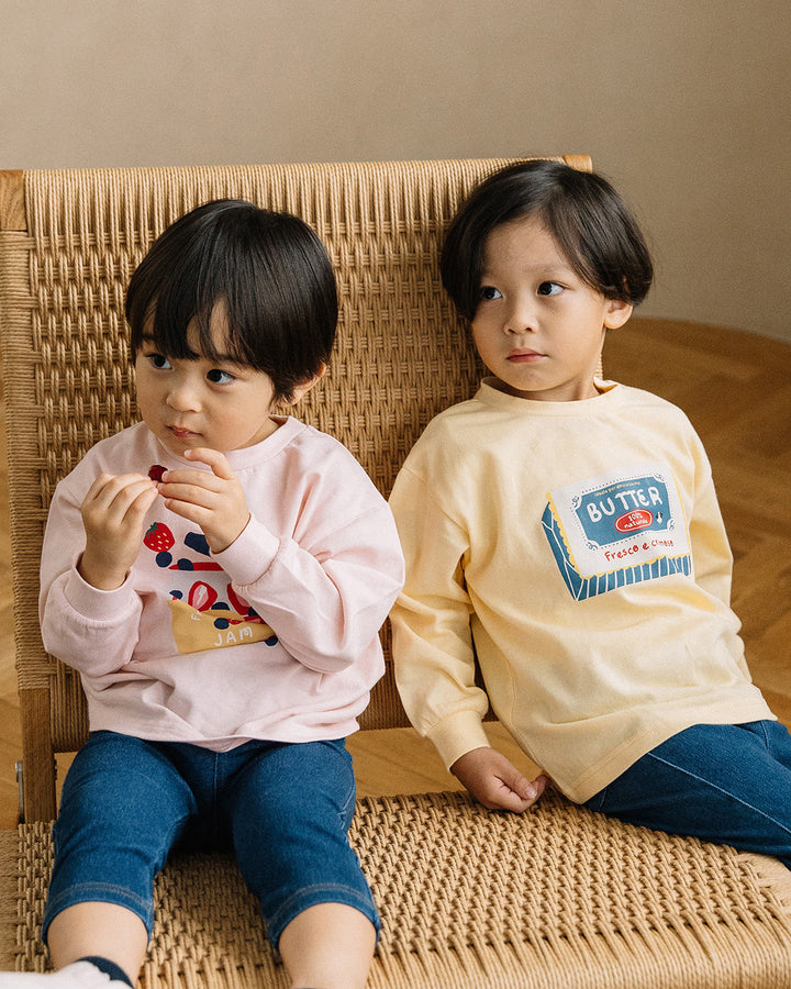 【予約5%OFF】【新作】[t.] たべものパッケージ長袖Tシャツ