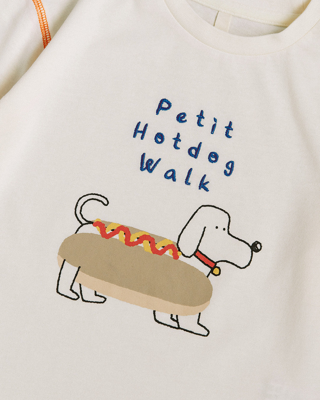 【予約 5%OFF】【新作】[t.] たべものどうぶつ長袖刺繍Tシャツ