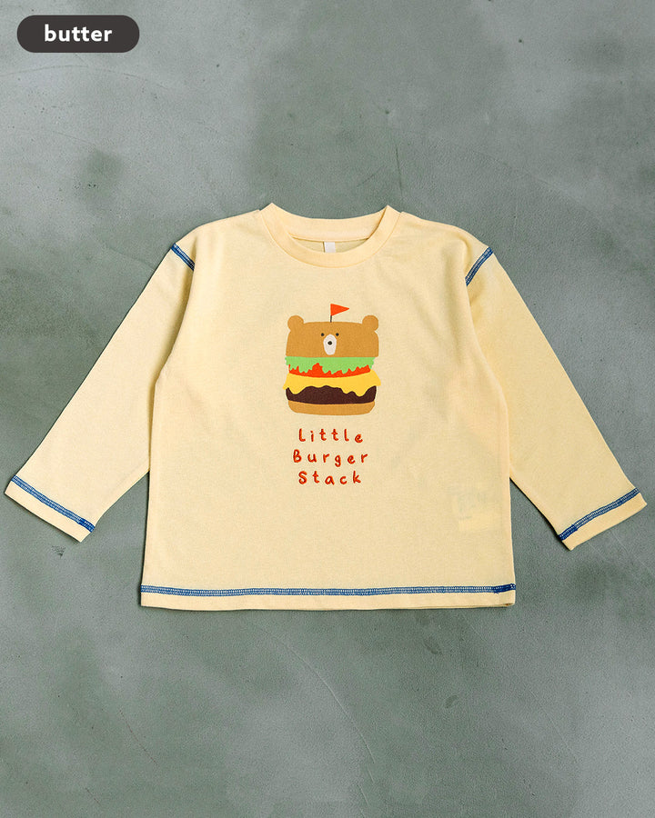 【予約 5%OFF】【新作】[t.] たべものどうぶつ長袖刺繍Tシャツ