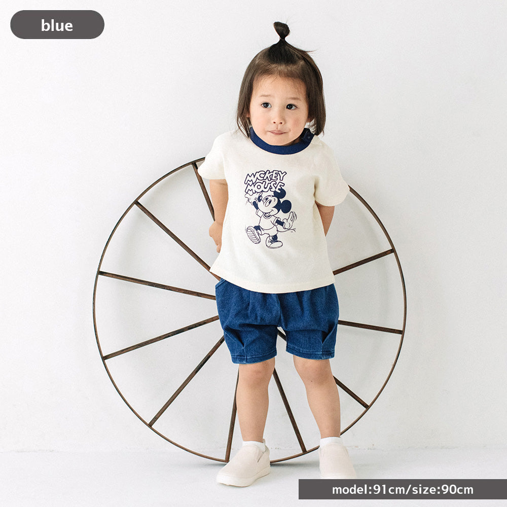 【再入荷】[t.] のびのびカットソー素材！ デニムニット ショートパンツ