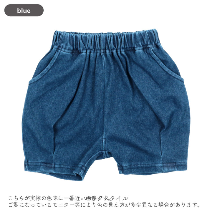 【再入荷】[t.] のびのびカットソー素材！ デニムニット ショートパンツ