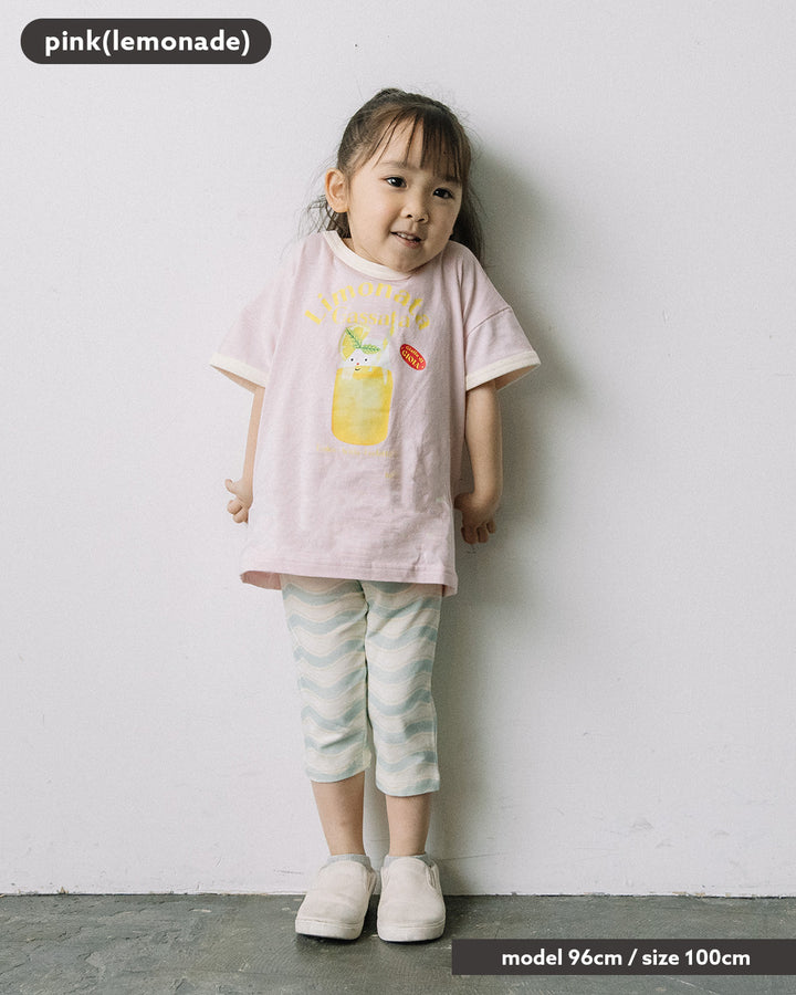 【新色追加・公式オンライン先行】[t.] たべものプリントリンガー半袖Tシャツ