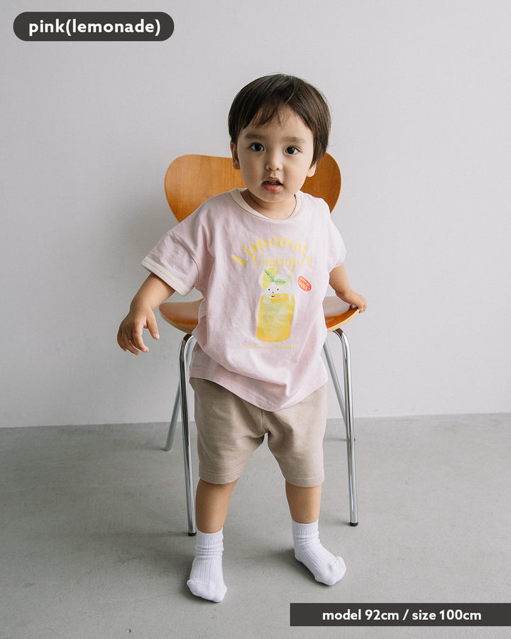 【新色追加】[t.] たべものプリントリンガー半袖Tシャツ