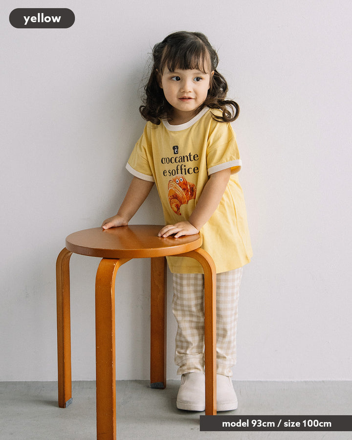 【新色追加】[t.] たべものプリントリンガー半袖Tシャツ