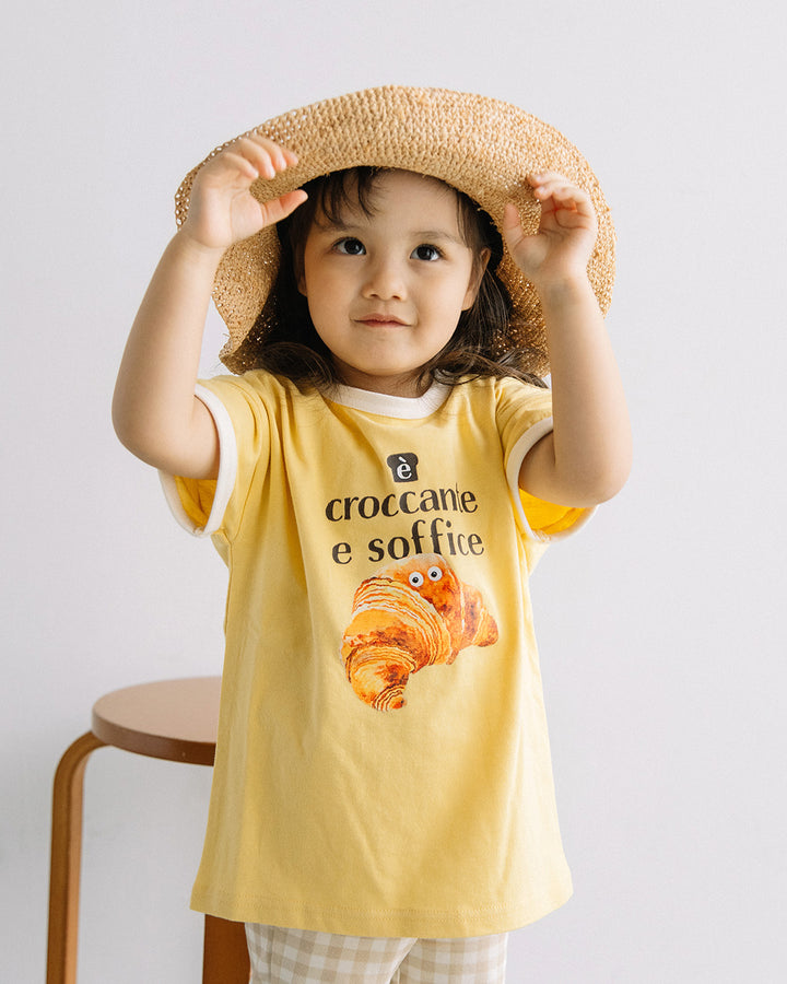 【新色追加】[t.] たべものプリントリンガー半袖Tシャツ