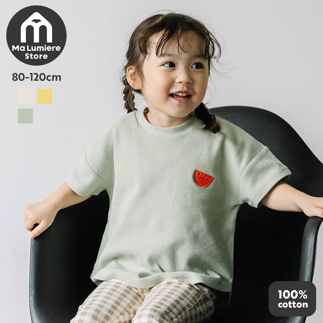 【SALE】[t.] ワッフル刺繍半袖Tシャツ