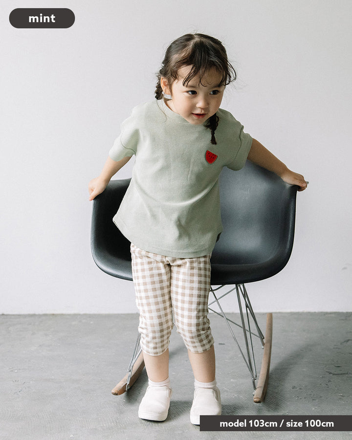 【NEW ARRIVAL】[t.] ワッフル刺繍半袖Tシャツ