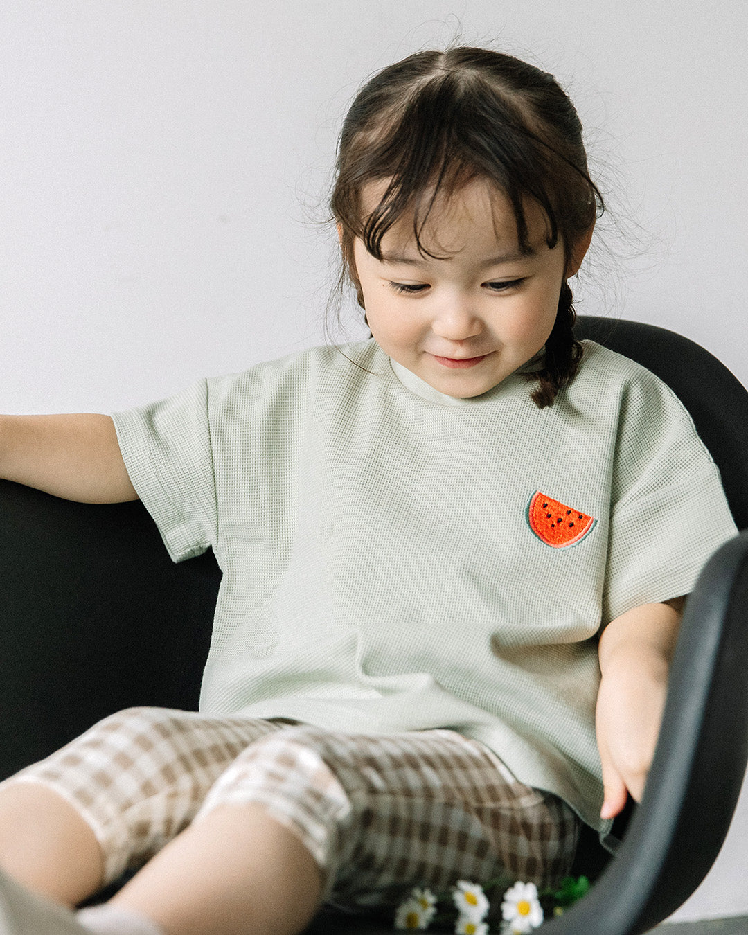 【NEW ARRIVAL】[t.] ワッフル刺繍半袖Tシャツ