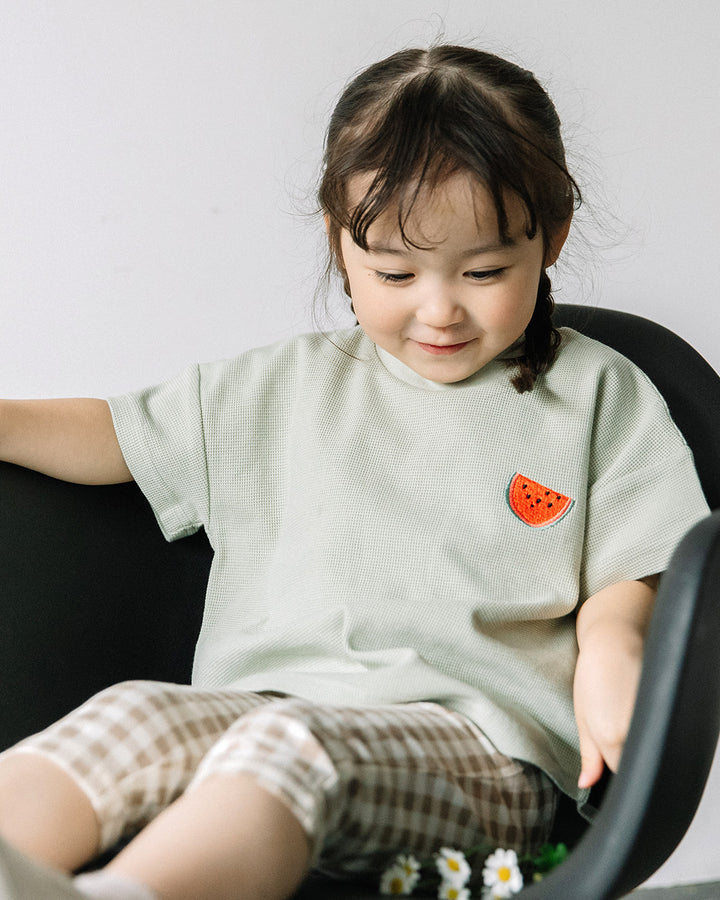 【NEW ARRIVAL】[t.] ワッフル刺繍半袖Tシャツ