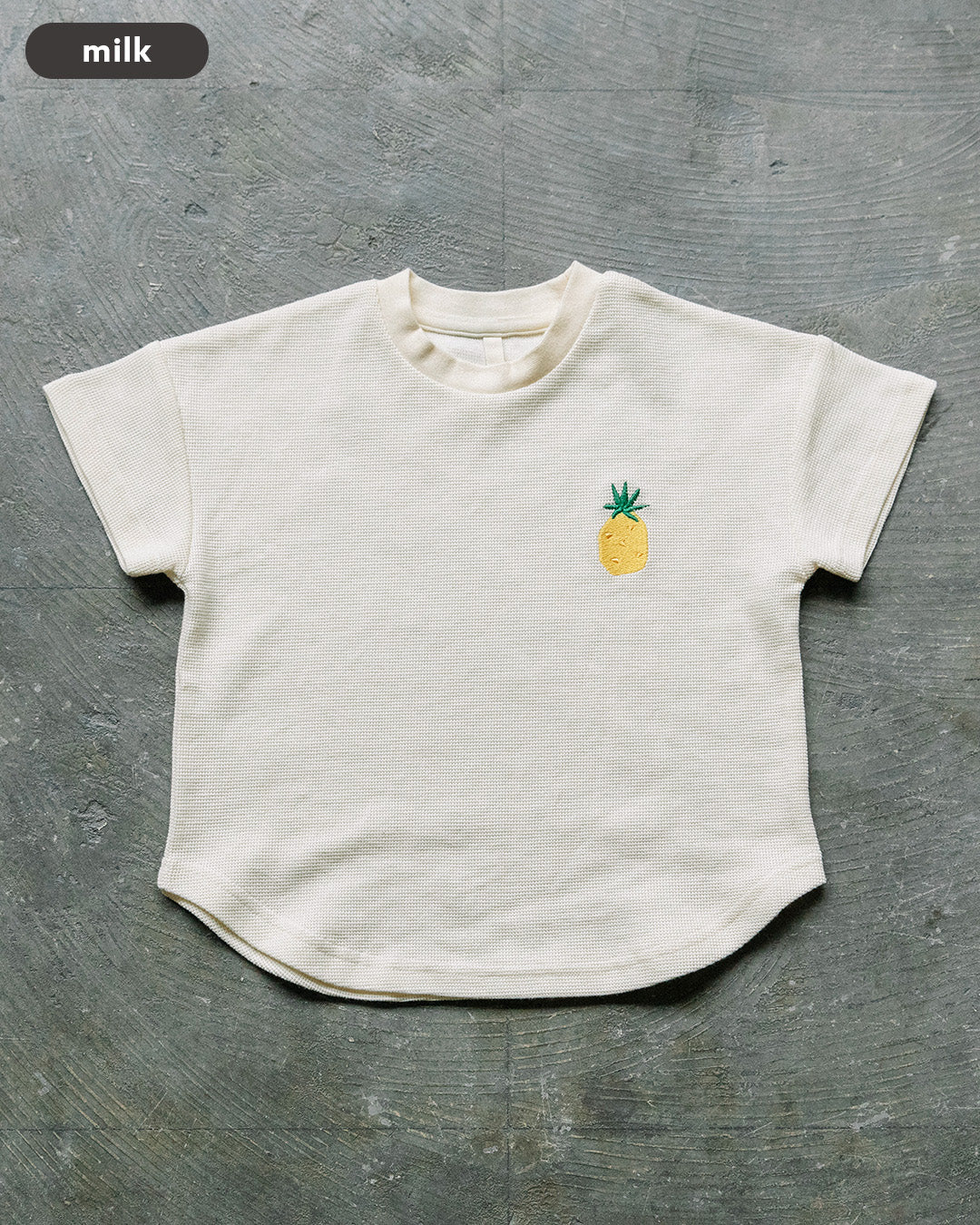 【NEW ARRIVAL】[t.] ワッフル刺繍半袖Tシャツ