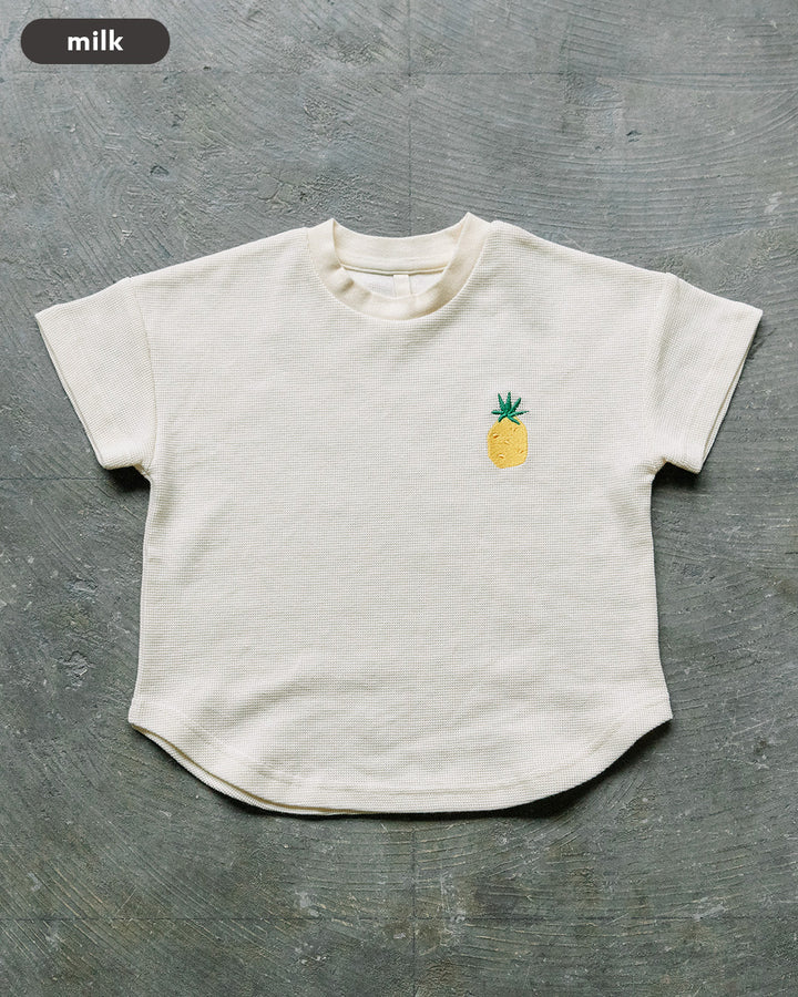 【NEW ARRIVAL】[t.] ワッフル刺繍半袖Tシャツ