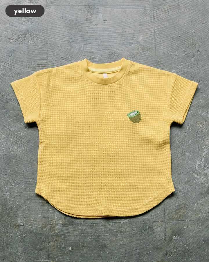 【NEW ARRIVAL】[t.] ワッフル刺繍半袖Tシャツ