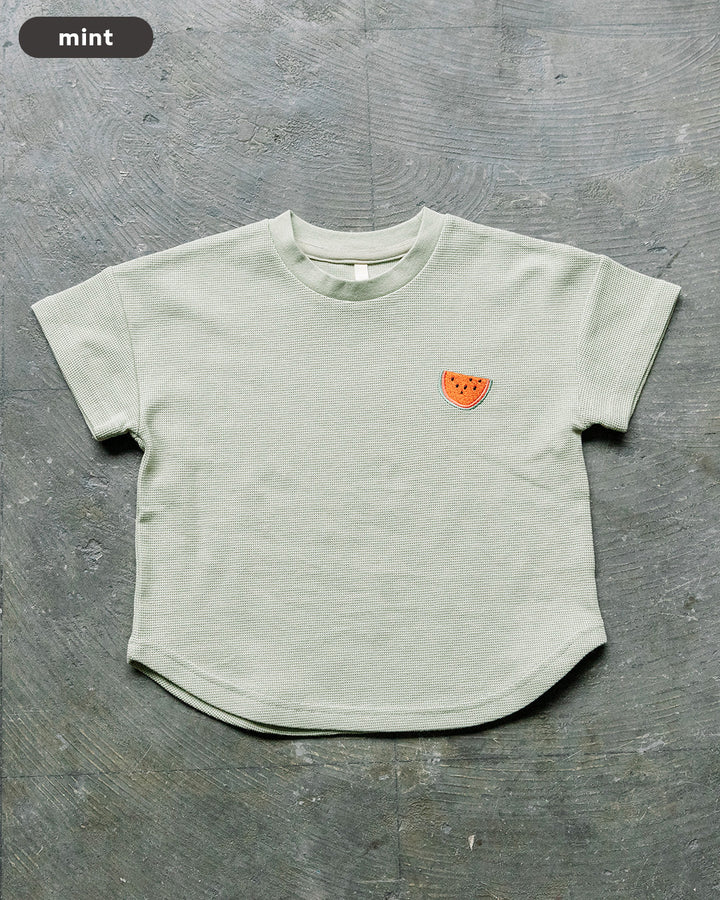 【NEW ARRIVAL】[t.] ワッフル刺繍半袖Tシャツ
