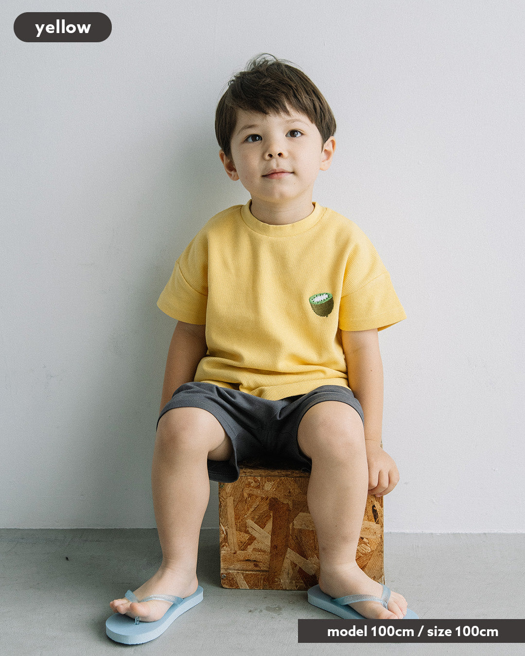 【SALE】[t.] ワッフル刺繍半袖Tシャツ