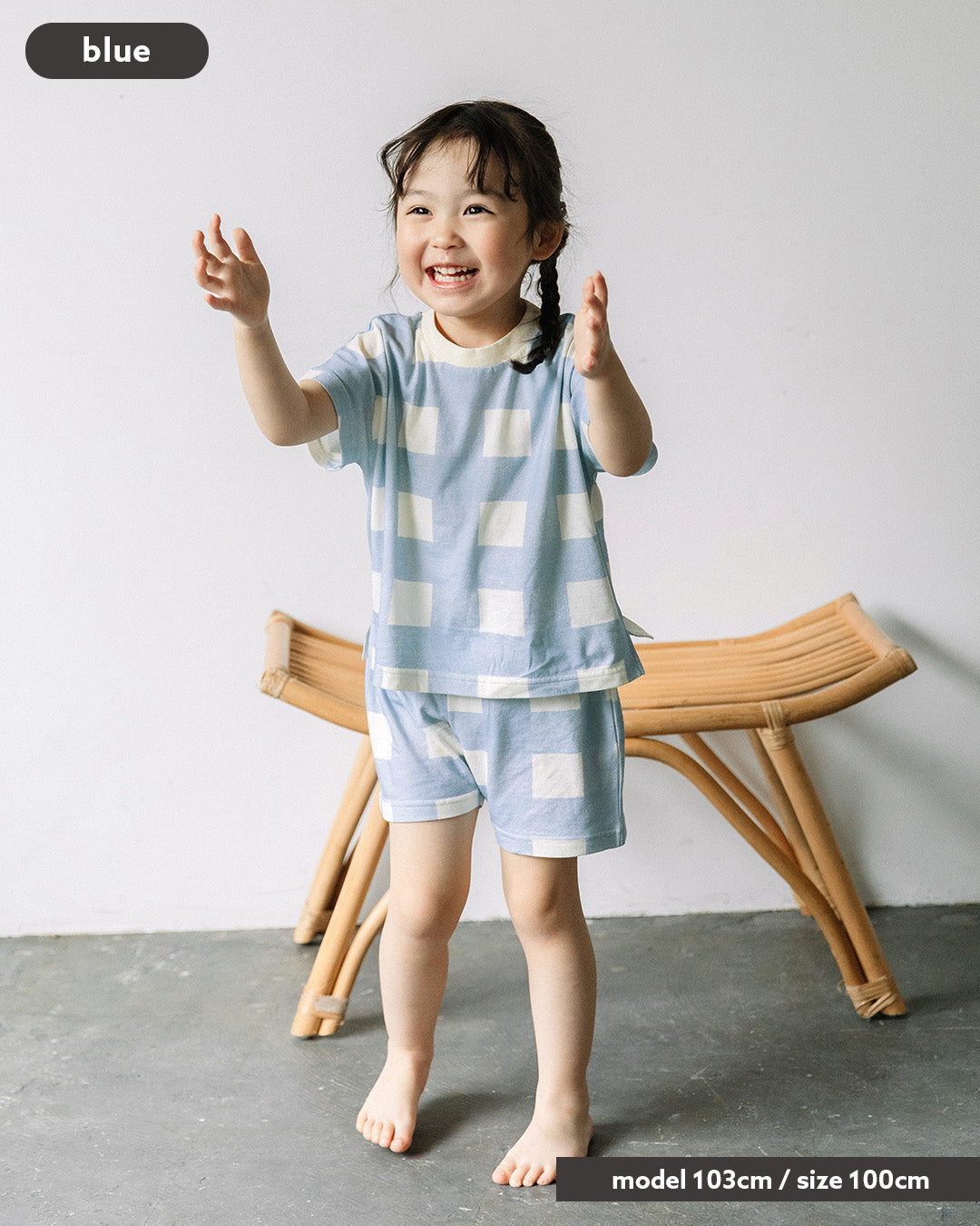 【NEW ARRIVAL】 [t.] 薄手生地 チェック柄セットアップ ルームウェア