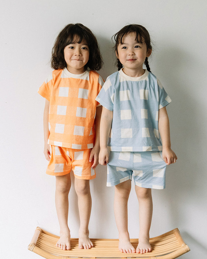【NEW ARRIVAL】 [t.] 薄手生地 チェック柄セットアップ ルームウェア