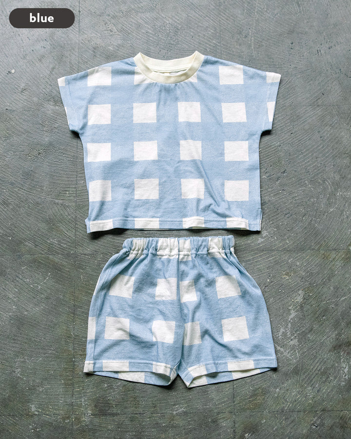 【NEW ARRIVAL】 [t.] 薄手生地 チェック柄セットアップ ルームウェア