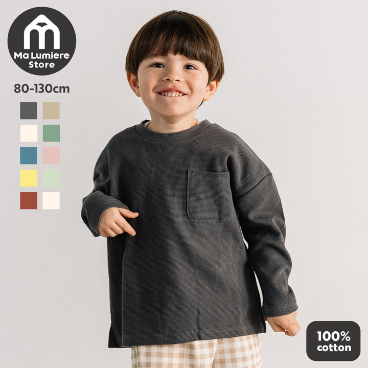 [t.] BIGシルエット ワッフル 長袖 Tシャツ