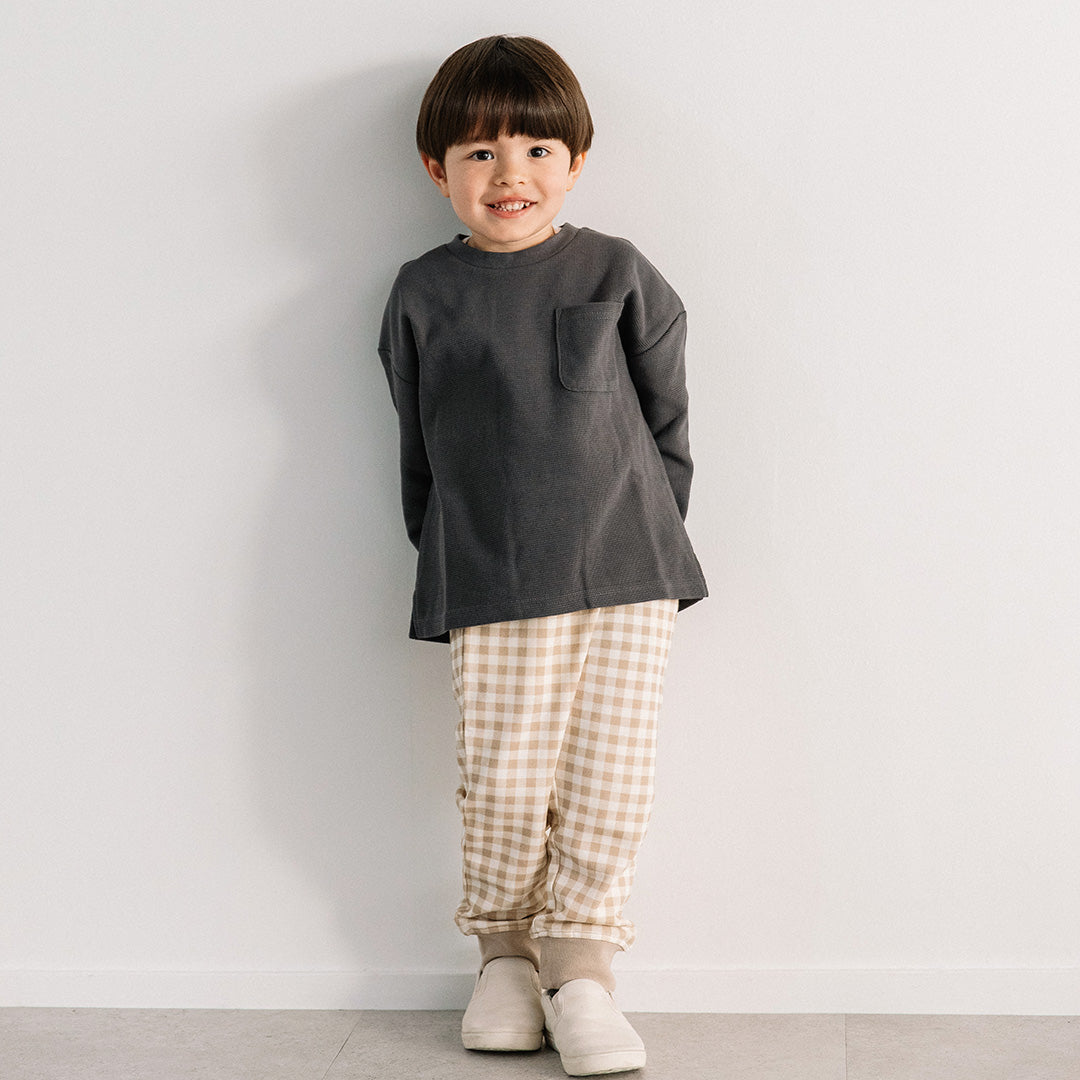 [t.] BIGシルエット ワッフル 長袖 Tシャツ