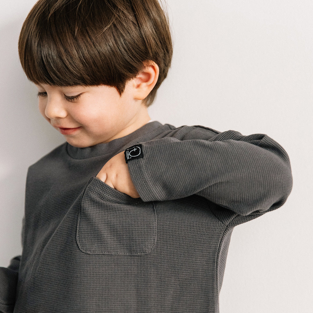 [t.] BIGシルエット ワッフル 長袖 Tシャツ