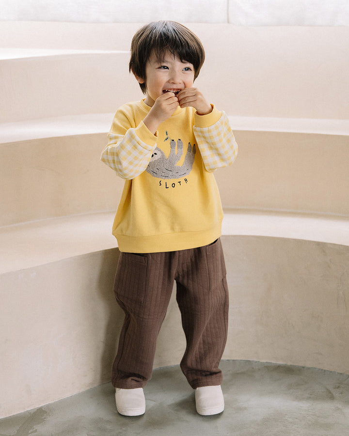 [t.] サイドポケット キルト パンツ