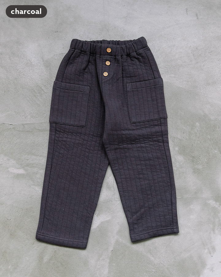 [t.] サイドポケット キルト パンツ